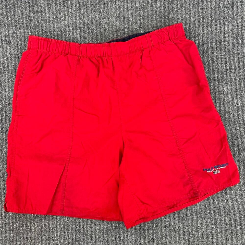 Vtg Y2K Polo Ralph Lauren Sport Men’s Nylon Pull on Short Unlined Swim Trucks M